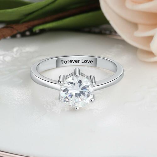 Sterling Silver Sparkling Crown Ring for Women with Cubic Zirconia, Trendy Jewelry Gift