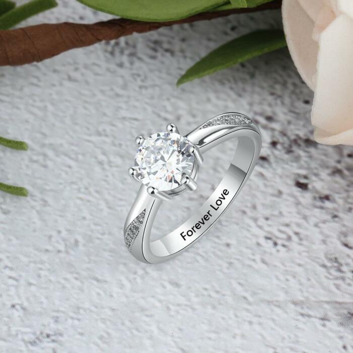 Personalized 925 Sterling Silver Rings - Classic Wedding Ring - Gifts for Women