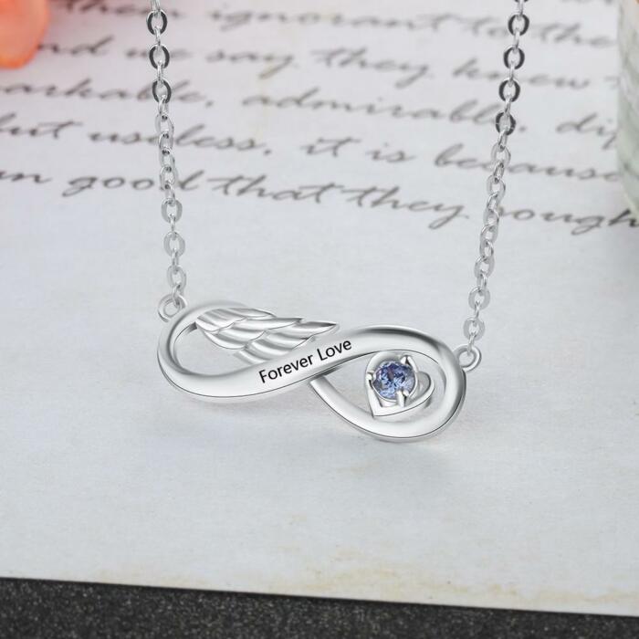 Personalized Jewelry - Name Engraved Jewelry - Infinity Pendant Necklace - Customized Necklace
