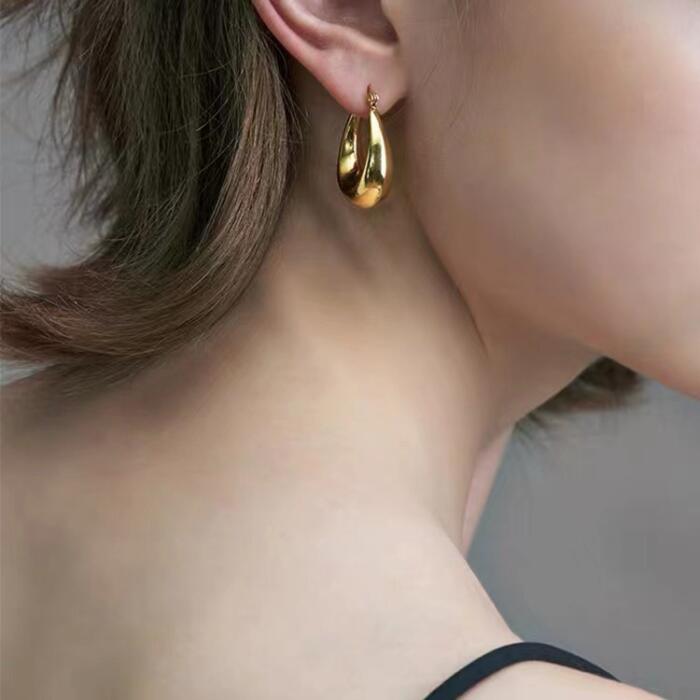 Gold Huggie Hoop Earrings