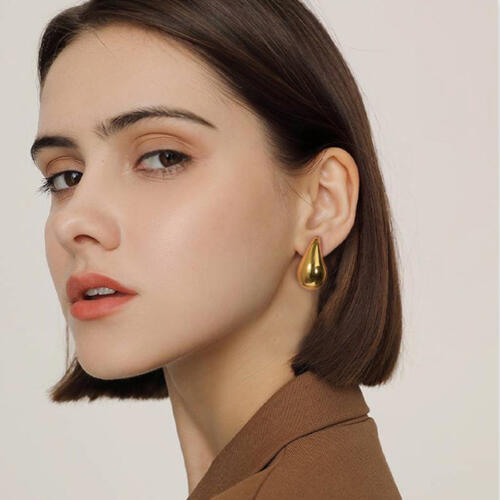 Rose Design Drop Earrings